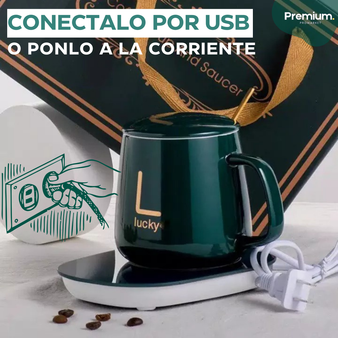 TAZA CON CALENTADOR ELECTRICO "MAMÁ TE AMO" + ENVIO GRATIS + PAGA EN CASA