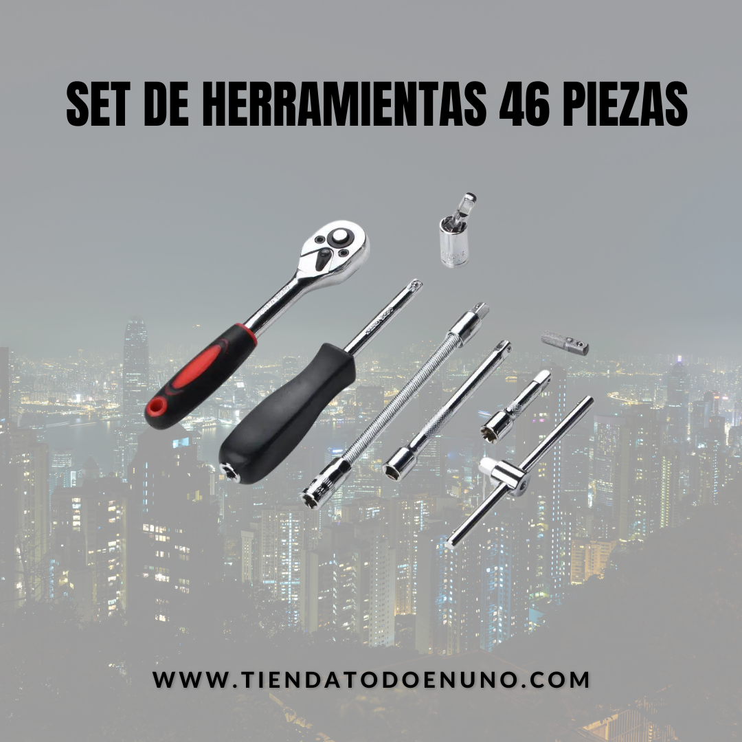 ⏰ CAJA DE HERRAMIENTAS - 46 PIEZAS ¡OFERTA LIMITADA!