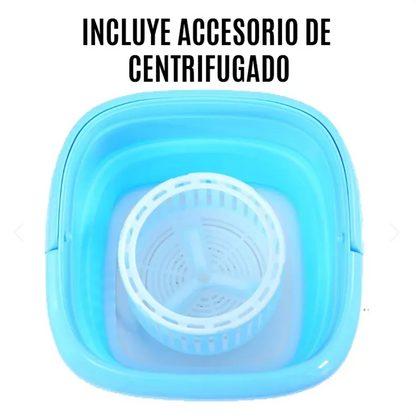 MINI LAVADORA PORTATIL PLEGABLE™+12 Pastillas efervescentes de Regalo + ENVIO GRATIS