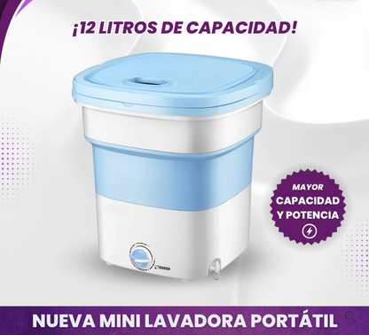 MINI LAVADORA PORTATIL PLEGABLE™+12 Pastillas efervescentes de Regalo + ENVIO GRATIS