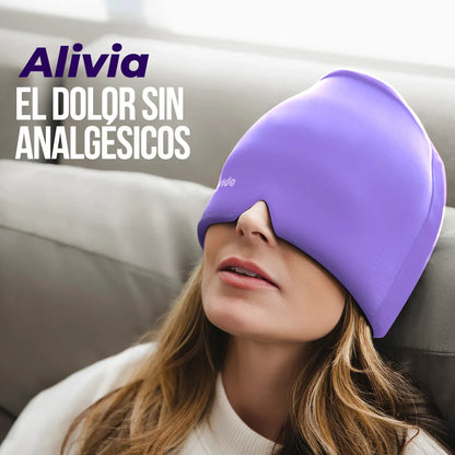 Gorro Gel Terapia de Compresión Frío/Calor, Alivia el Dolor de Cabeza y la Migraña