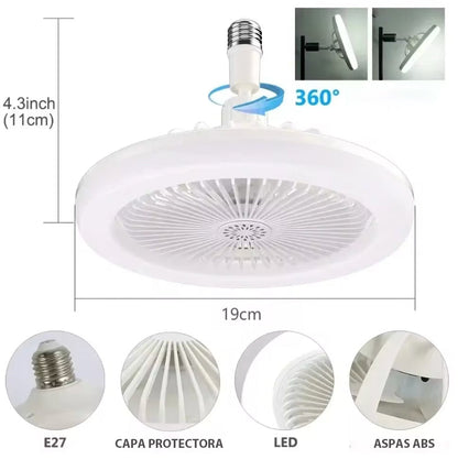 Ventilador, Ampolleta y Humidificador Portatil "3 en 1"